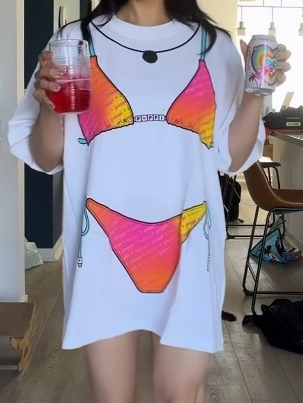 Poppi x Love Island Women's M/L Exclusive Influencer Merch Bikini T-Shirt